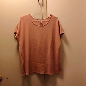 ⭐3/21 Pink sweater XL [HoneyMe] Blouse Shirt Pink Curvy Short Sleeve